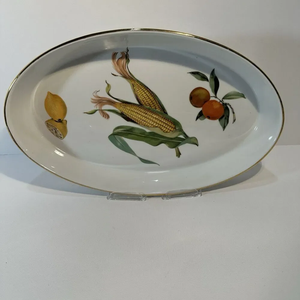 Royal Worcester Evesham Gold 5 Piece Casserole Baking Serving Set -Disc -England